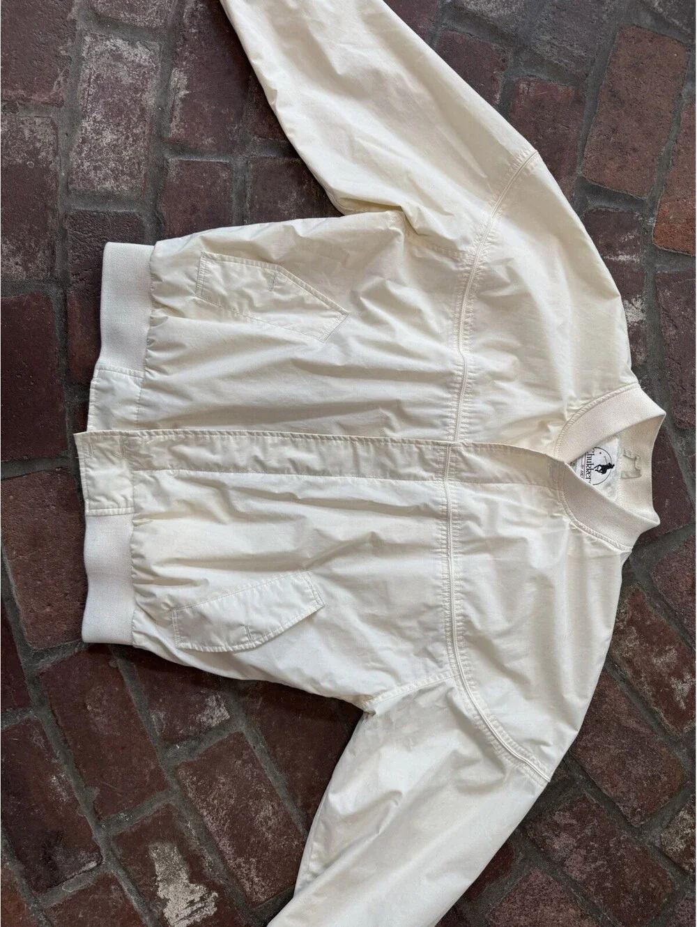 Chukkers By Midwest VTG White Windbreaker Size XL like members only style
